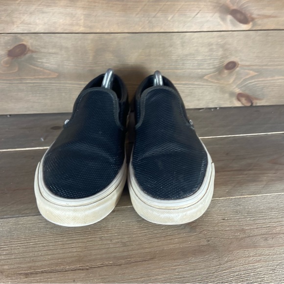 Vans classic slip on mens size 9 shoes black slip on athletic skate sneakers - Picture 4 of 8